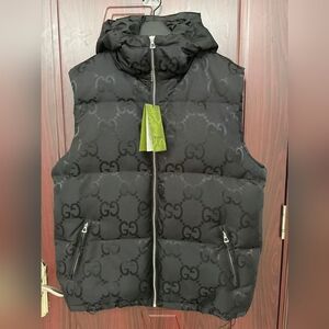 Gucci hooded vest down jacket